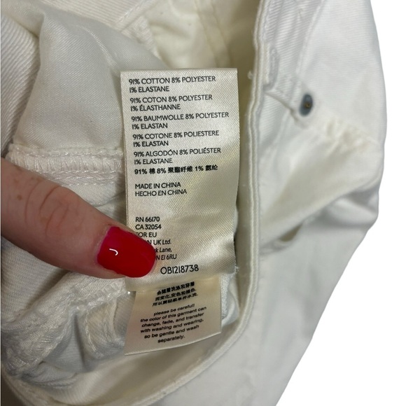 Pilcro Anthropologie White Ultra High-Rise Side-Striped Slim Jeans Size 28 - Picture 8 of 11